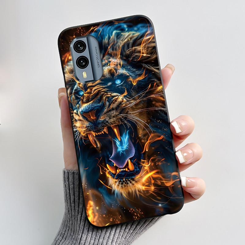 Casing For Nokia X30 5G Anti-scratch Bumper Soft Shell For Nokia XR21 Beautiful Brightly Colored Sunflower Pattern Black Case