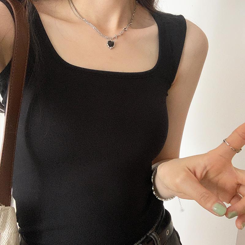 Korean Style Sexy Ribbed Camisole: Women's Trendy Summer Sleeveless Tank Top