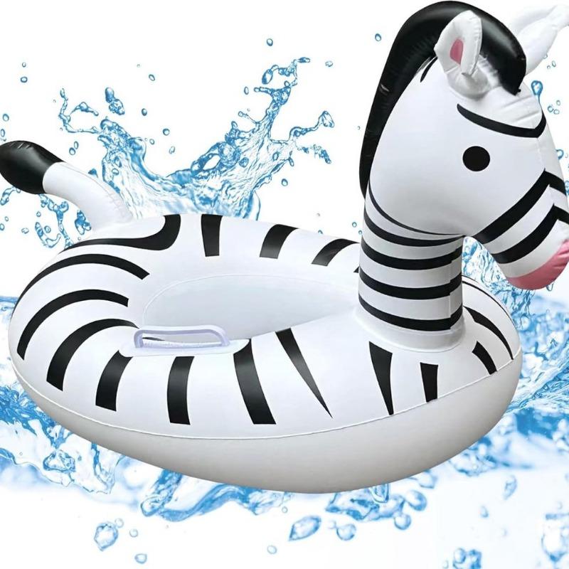 Zebra Aufblasbares Poolspielzeug Sommer Schwimmring für Baby Aufblasbarer Schwimmsitz Familienparty Wasserspielzeug Ausrüstung Schwimmstuhl