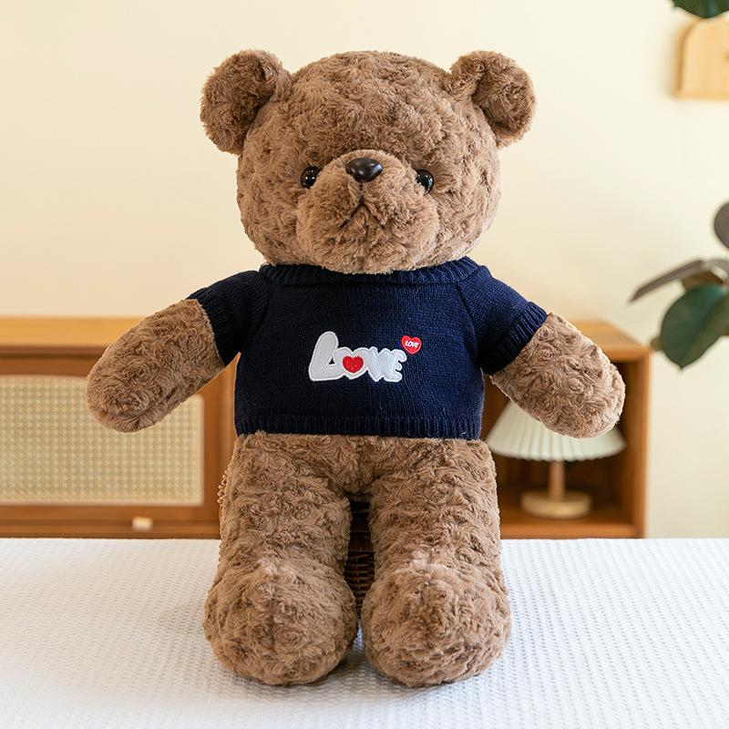 Pullover Bär Puppe niedlicher Teddybär Plüschtier sitzender Stil als Herz Umarmungsbär Mädchen Geschenk