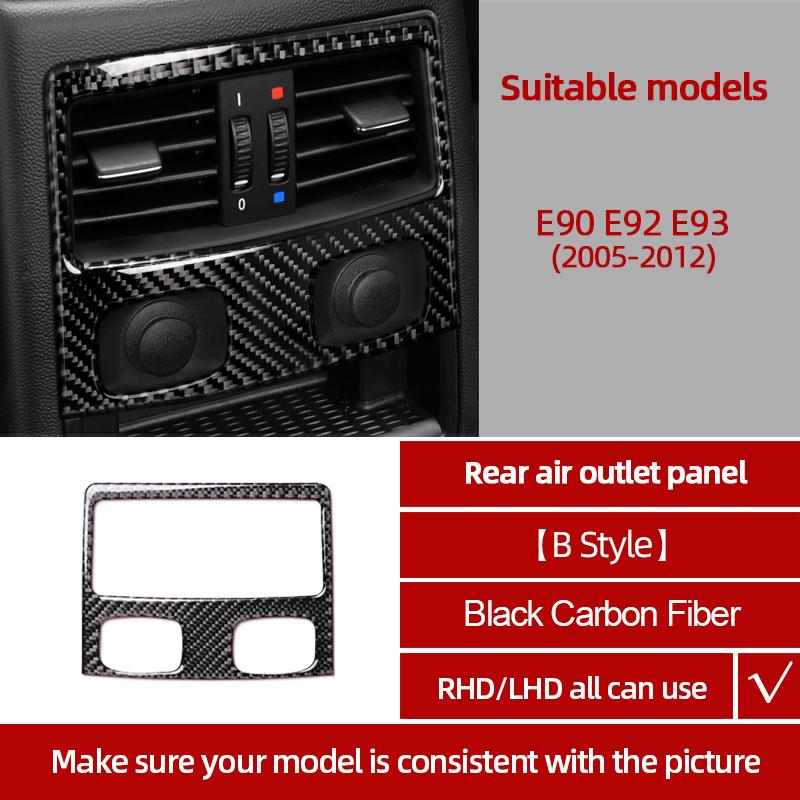 Kohlefaser Für BMW E90 E92 E93 2005-2012 Auto Mittelkonsole CD-Panel Verkleidung Aufkleber Tuning Abdeckung Dekor Auto Innenzubehör