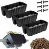 3X Rail Box Dcro600, Balcony Pot +Clay Pebbles 5L Anthracite