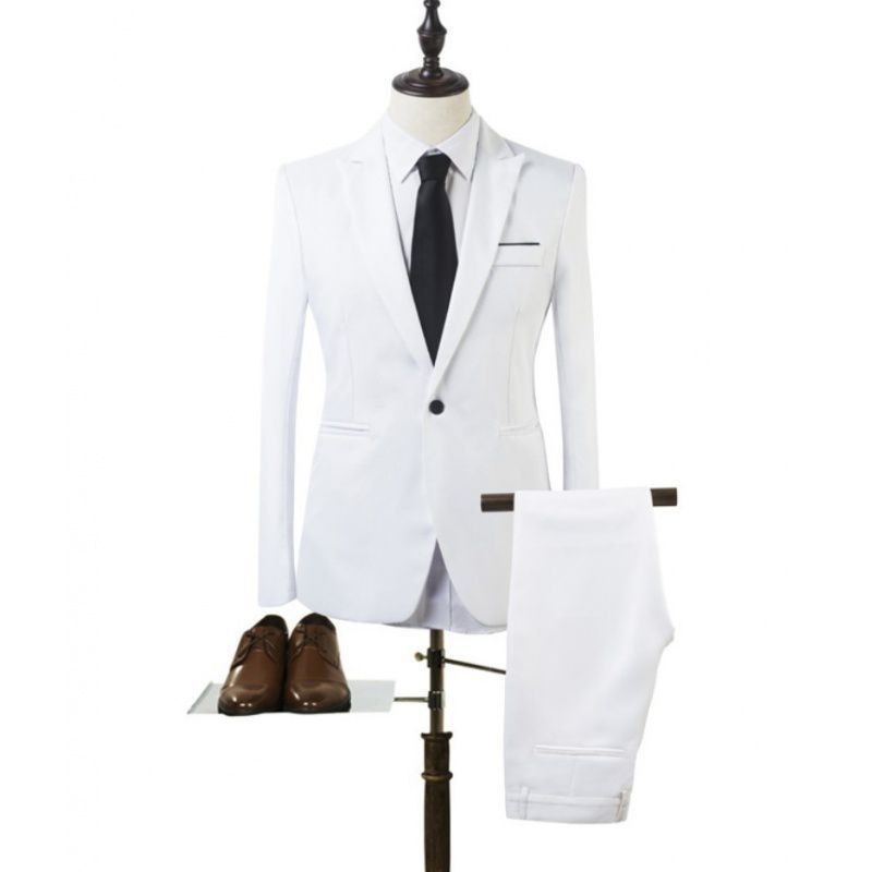 Men's Fashionable Business Two-piece Suit Korean Style Men's Slim Suit