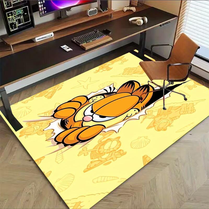 Garfield Through Wall Carpet For Playroom Bedroom Living Room Sofa Home Decorkids Game Area Rug Nonslip Floor Mat