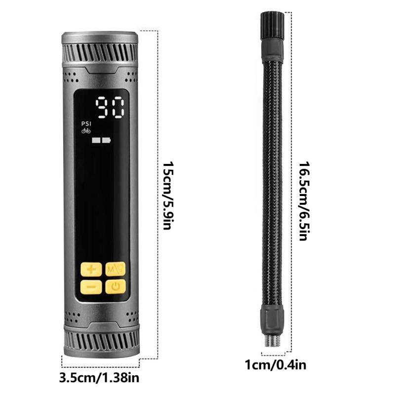 Bike Tire Inflator with Presets Auto Stops and Digital Pressure Screen, USB Rechargeable Mini Pump for Commutes and Trail Ride