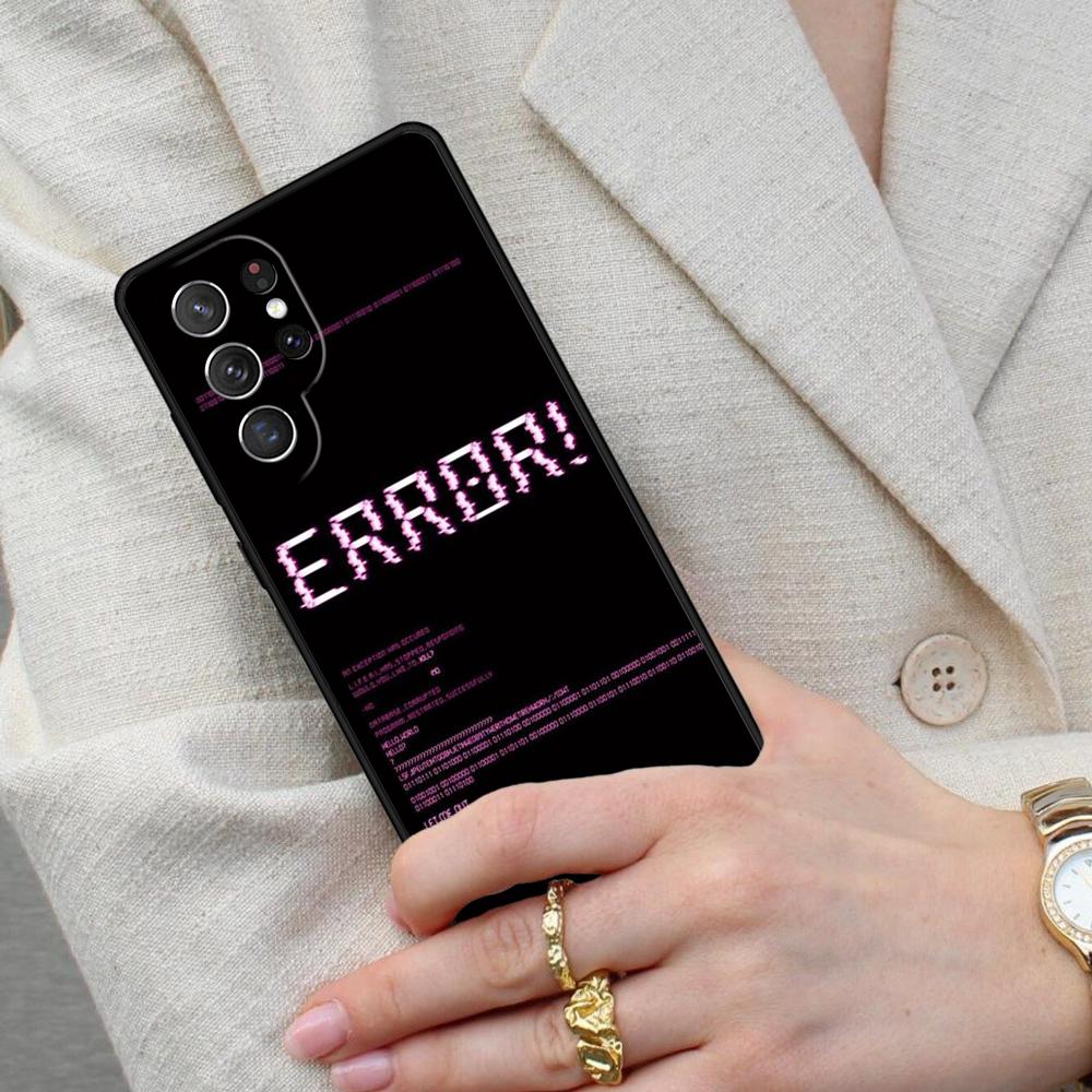 Error 404 Not Found Cell Phone Case for Samsung Galaxy S26 Ultra S25 S24 S23 S22 S21 S20 Note10 Cover