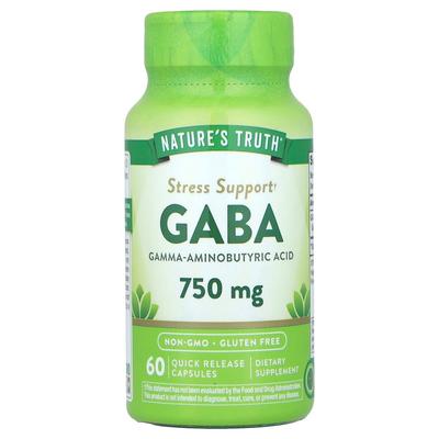 Natures Truth GABA 750mg, 60 Capsules