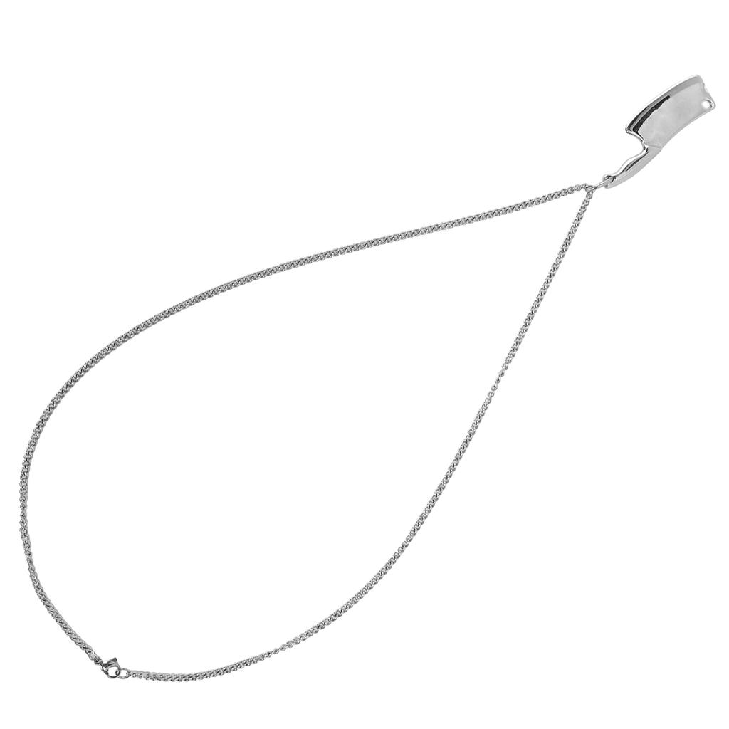 Stainless Steel Chopping Knife Pendant Necklace for Men Fashionable Necklace JewelrySilver