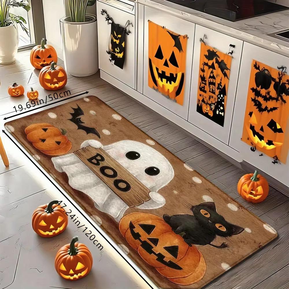 Halloween Pumpkin Ghost Carpet Kitchen Rug Bathroom Carpet For Live Room Sofa Carpet Doormat Rmat Bedside Rugs Home Decor
