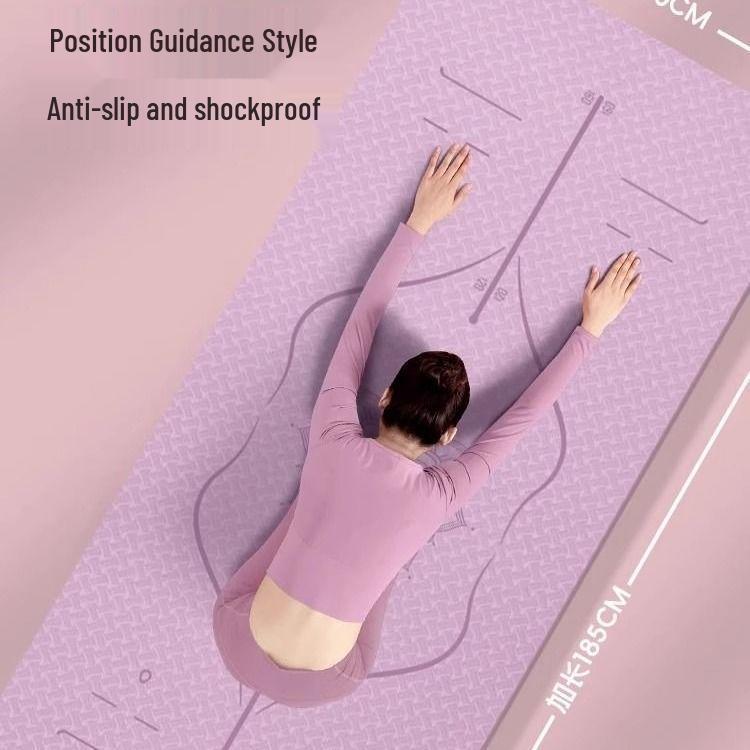 TPE Extra Long, Wide & Thick Non-Slip Odorless Yoga Mat - Shock-Absorbing Fitness Pad