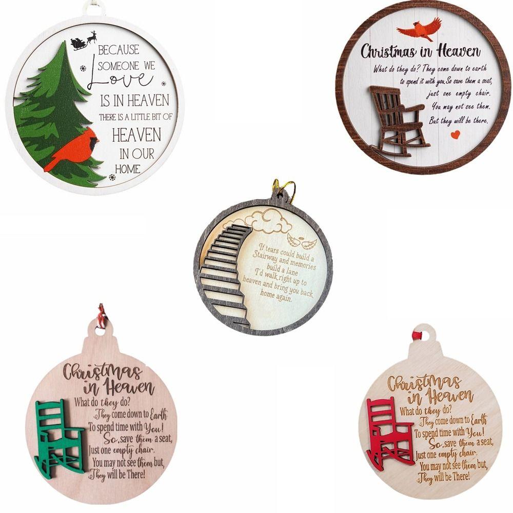 

Multi-layer Christmas in Heaven Ornament Woodiness Christmas Pendant Christmas