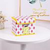 Hello Kitty Kuromi Cinnamoroll Melody Gittermuster Faltbare Klapp-Aufbewahrungsbox für Büro und Schlafzimmer
