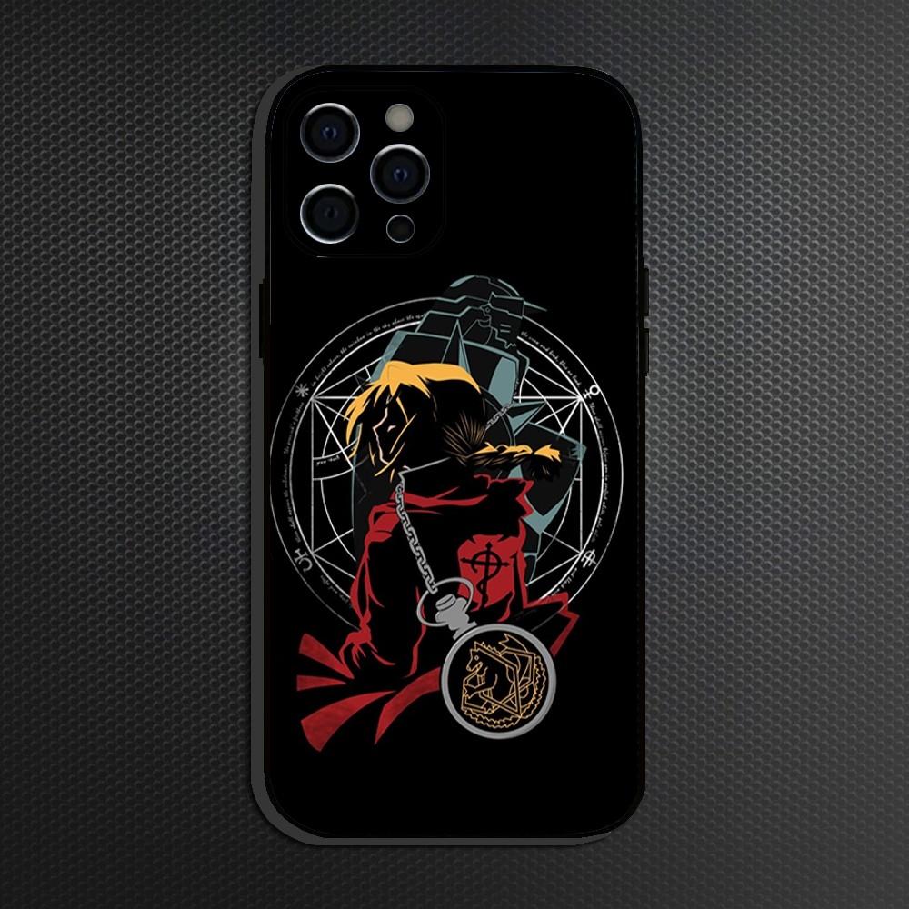 Fullmetals Anime A-Alchemists Brother  Phone Case For iPhone 16,15,14,13,12,11 Plus,Pro Max,XS,X,XR,SE Soft Silicone Black Cover
