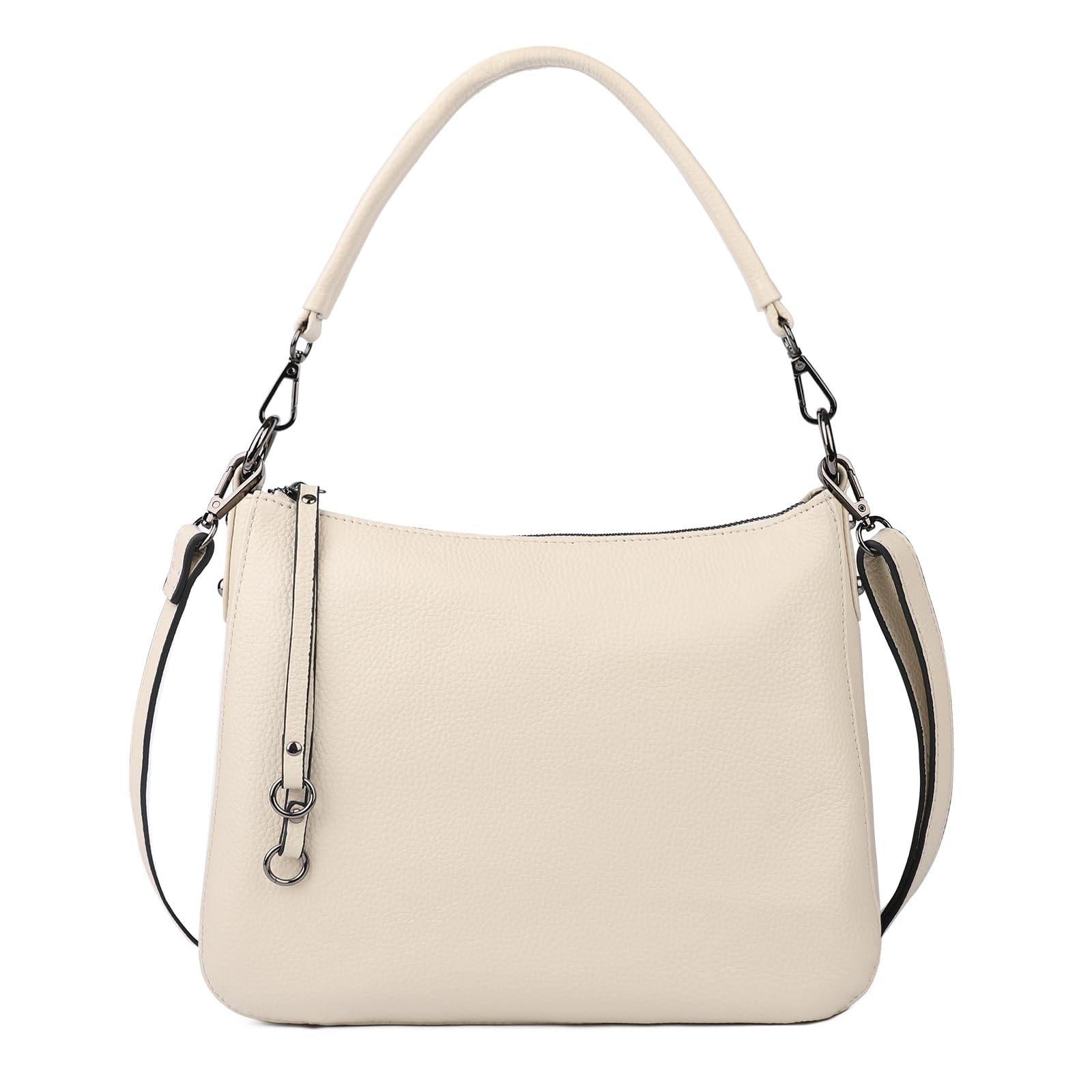 

Genuine Leather Shoulder Bag for Crossbody With Zipper Large Commuting [MFFOR] Women, 2-way, Bag, Handbag, Crossbody, Shoulder, Handbag, Pocket, слонова кістка