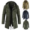 Parkas Calde de Iarnă pentru Bărbați Hanorac Fleece Jachetă de Vânt Haine de Lucru Palton Militar Tactic pentru Bărbați Jachete Bomber Cargo cu Buzunare Multiple