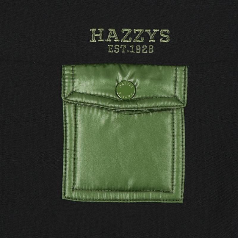 Hazzys Kids Woven Pocket Sweatshirt Huw11tm04m Bk