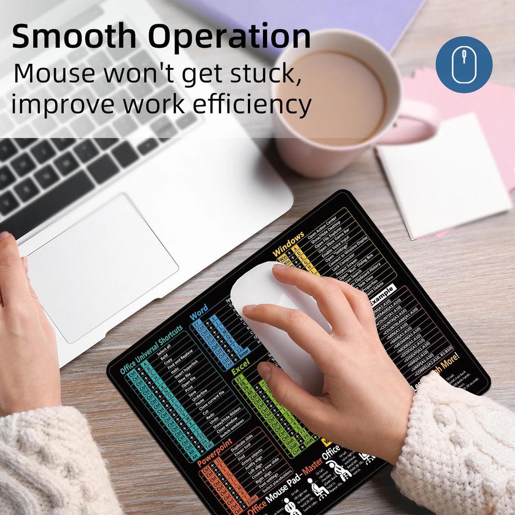 Egyedi Nagy Angol Gyorsbillentyűk Egérpad Számítógépekhez és Notebookokhoz