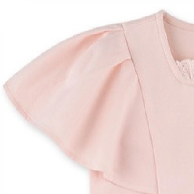 [lilipuri] Frill Wings T shirT  Coral 