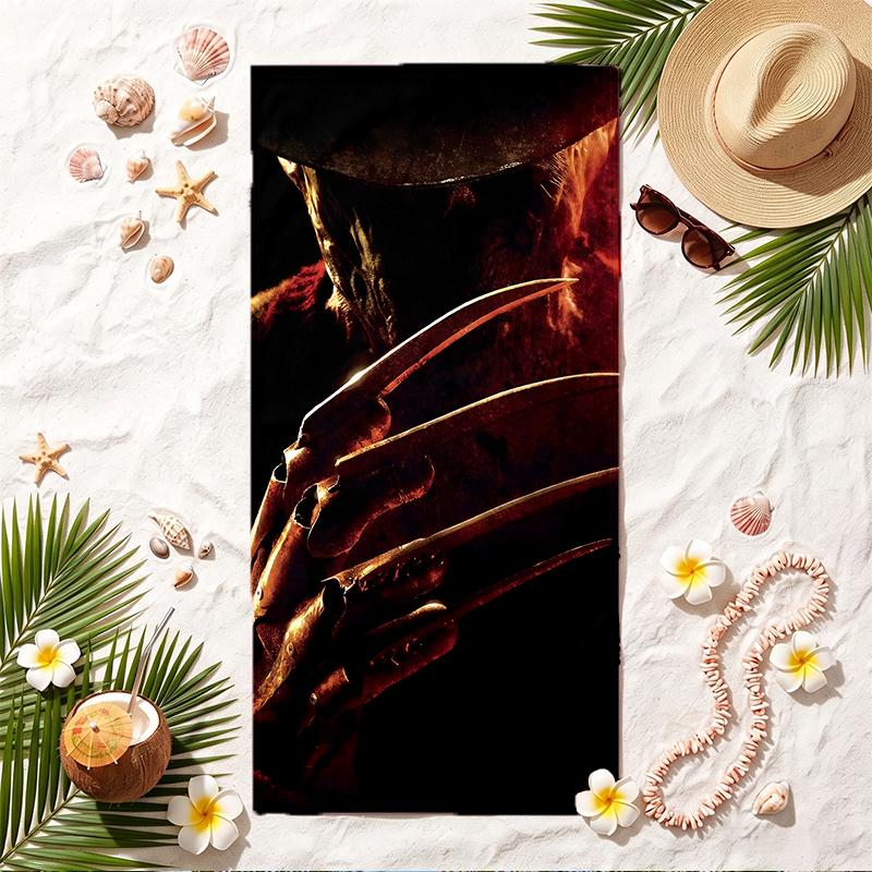 Freddy Krueger Soft Beach Towel Stylish Beach Pool Towel for Summer Seaside Vacation Travel