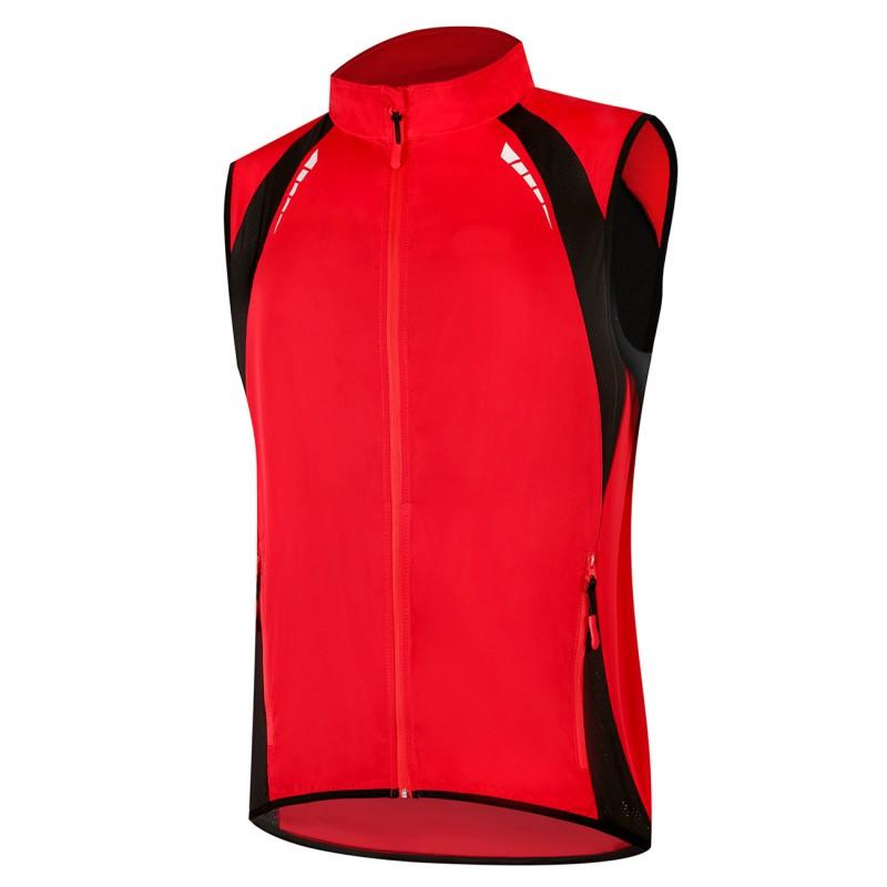 Herren Winddichte Atmungsaktive Ärmellose Radsportweste Laufjacke Outdoor Sportbekleidung