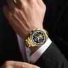 NIBOSI Business Große Marke Metall Edelstahl Uhr für Herren Herrenarmbanduhr, Chronograph, Zifferblatt, Name, Stilvoll, Lässig, Armband, Stahl, Analog, Skelett,