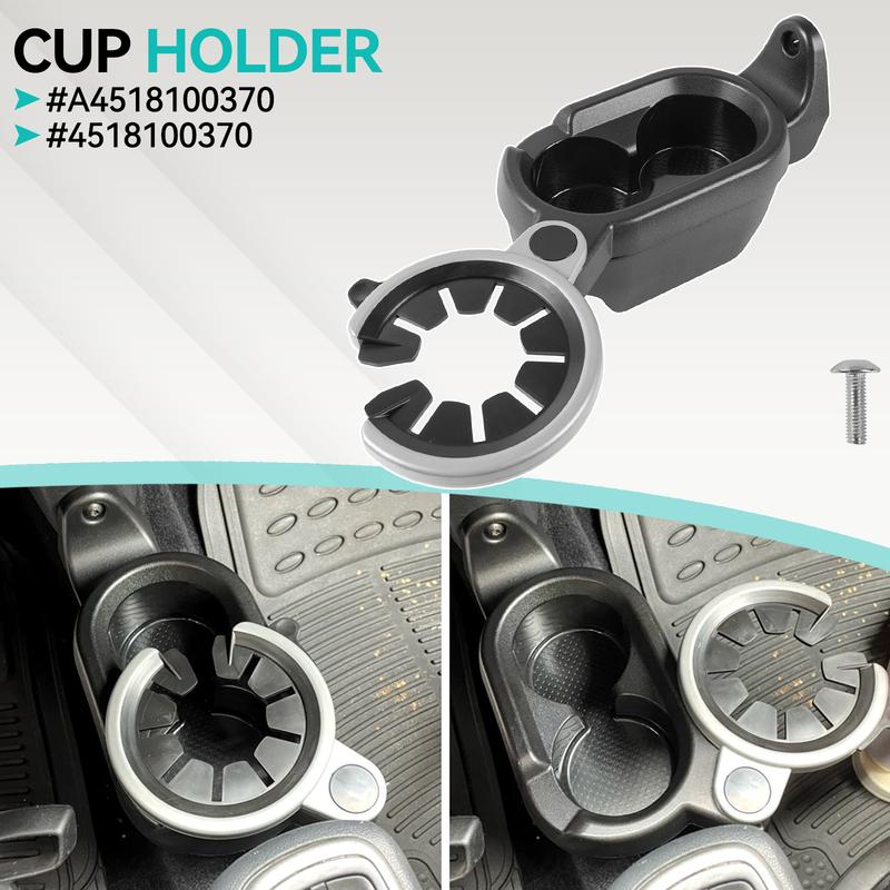 For Mercedes Smart Fortwo 451 450 1998-2015 Car Double Cup Holder Center Console Drink Mount Adapter A4518100370 4518100370
