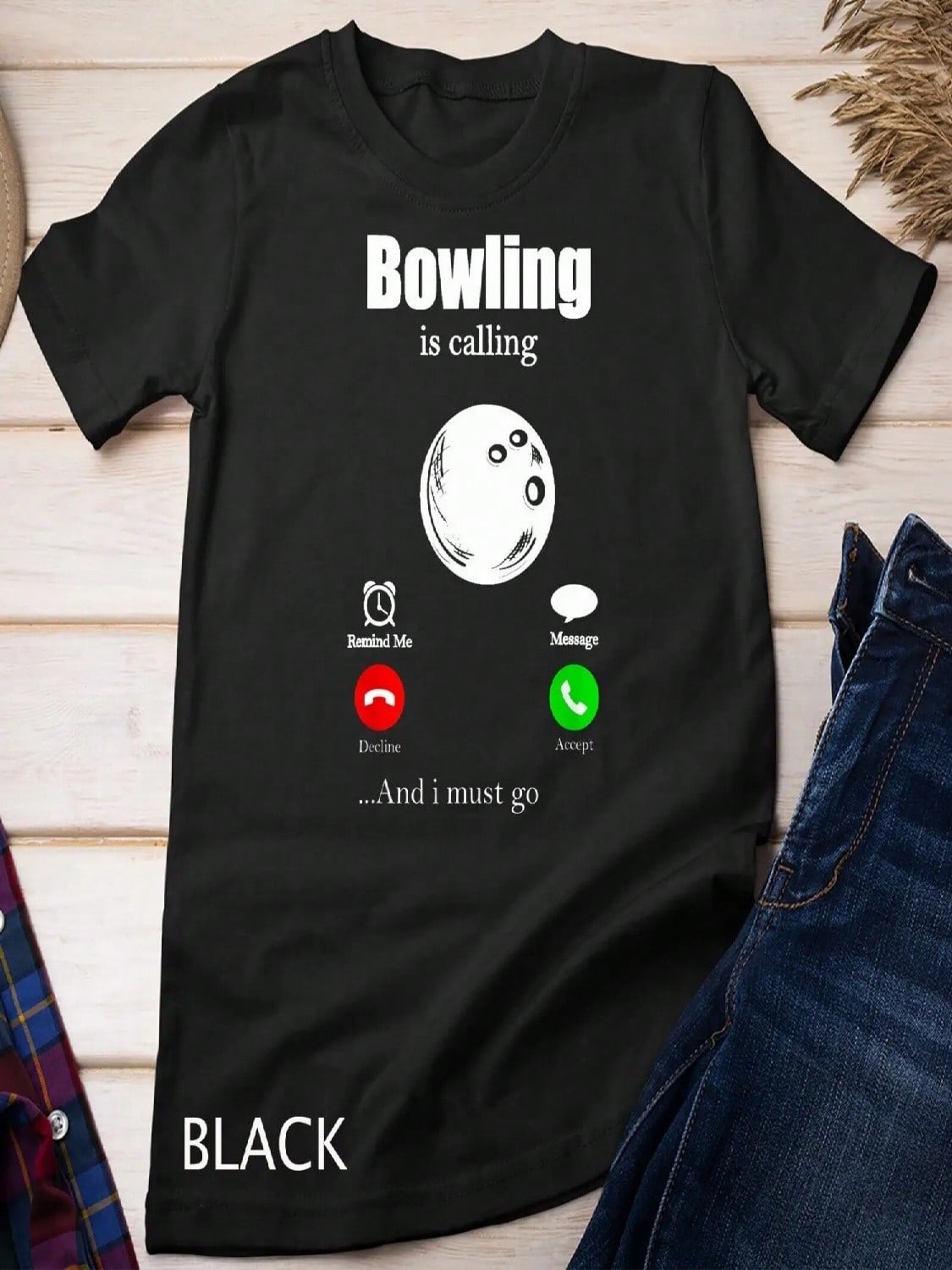 Bowling Strike Alley Pins Spare T Shirt S