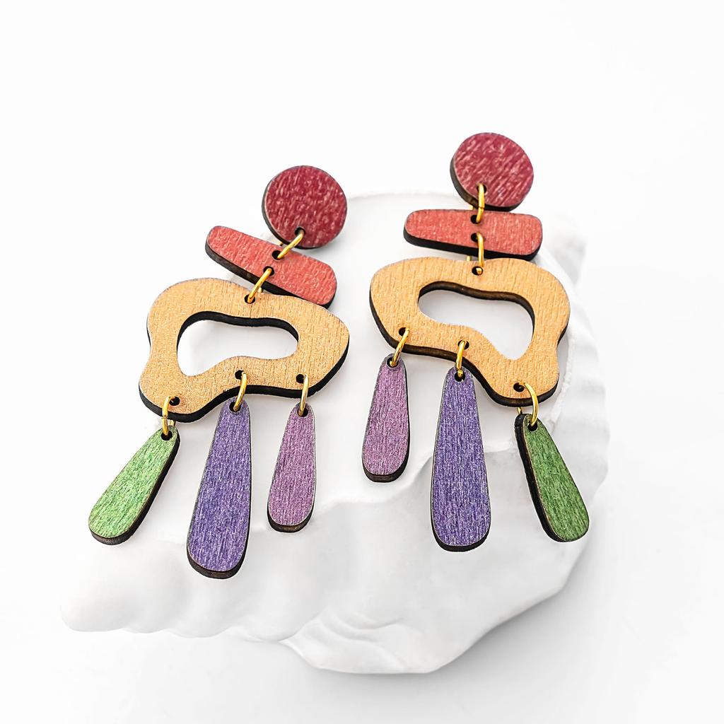 Trendy Irregular Pattern Ear Studs Decoration for Trendy Women Seek Personalize Styles and Artistic Addition Daily Use