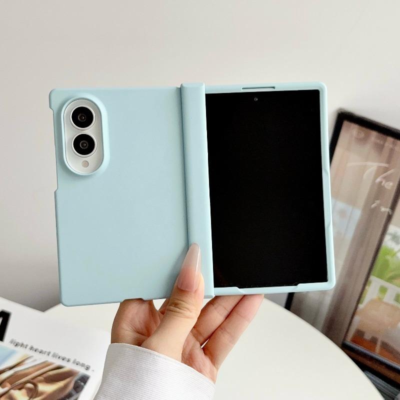 Custodia Protettiva Colorata PC con Cerniera Sottile Skin Feel per Samsung Galaxy Z Fold 8 Cornice Rialzata Fotocamera Cover a Libro Antiurto Funda