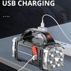  Powerful LED Flashlight USB+Solar Rechargeable Flashlight COB Outdoor Camping Torch Portable Searchlight Power Bank Outdoor