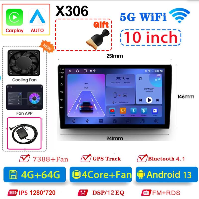 2Din Car Radio Universal Android 13 7"/9"/10"Autoradio Audio 64G GPS BT wireless Carpaly Multimedia Player For Hyundai Nissan