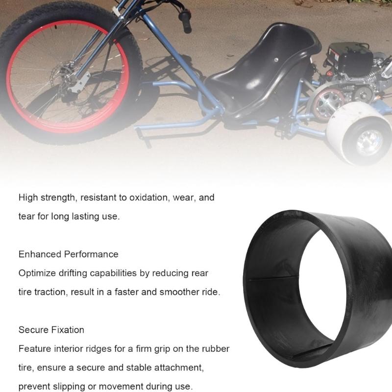 Wear Resistance Protective Drift Practice Tire Covers Rear Wheel Sleeves for ATV Go Kart Reduce Original Tire Friction