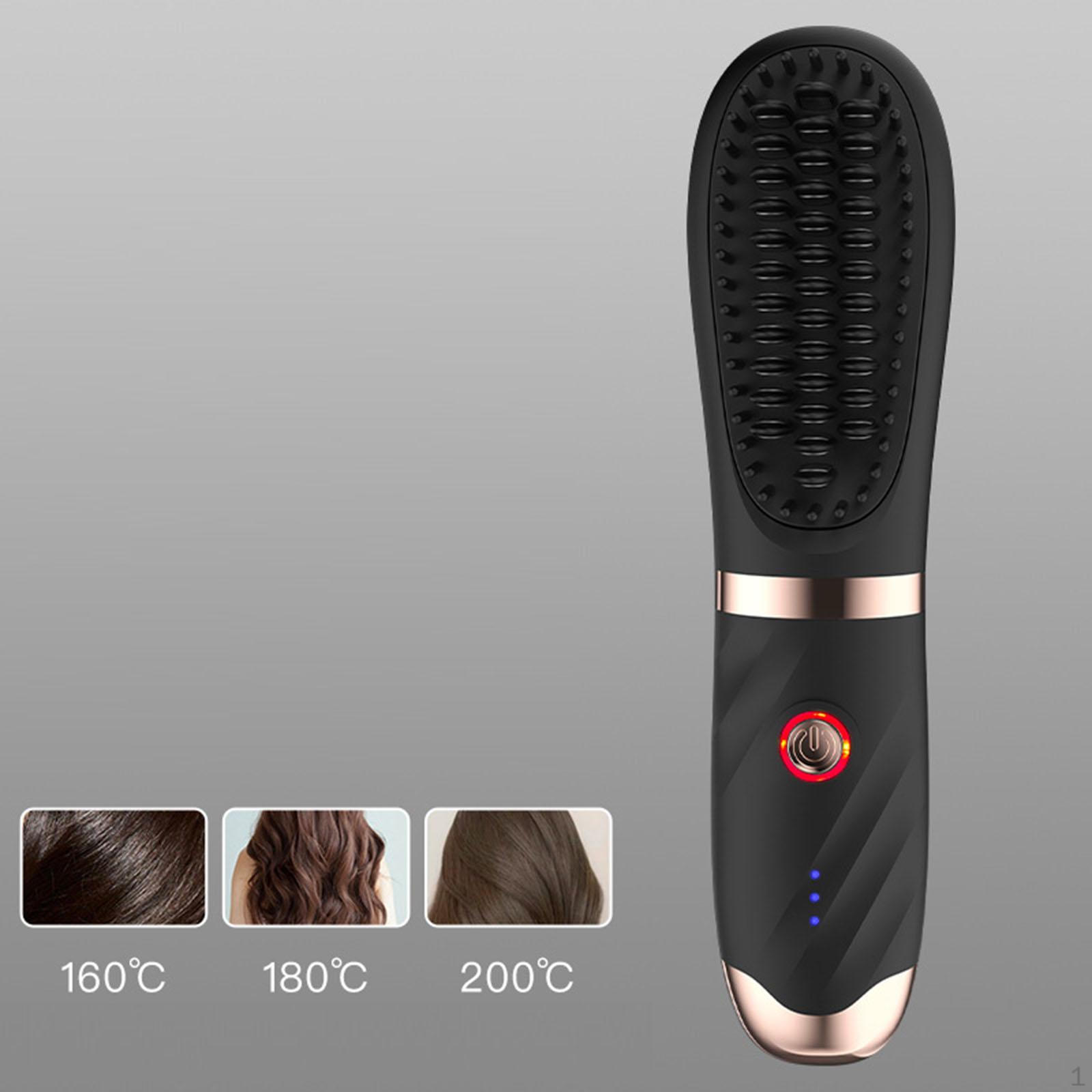 

Беспроводной выпрямитель для волос, расческа, перезаряжаемый, портативный, мини-выпрямитель для укладки волос чёрный