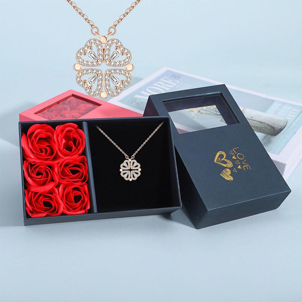 S925 Sterlingsilber Kleeblatt-Halskette - Vielseitige Mode-Schlüsselbein-Kette für Damen