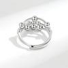 Anti Stress Knuckle Ring Woman Rotate Freely Beads Stacking Copper Wedding Anxiety Relife Spinning Ring Anillos De Ansiedad