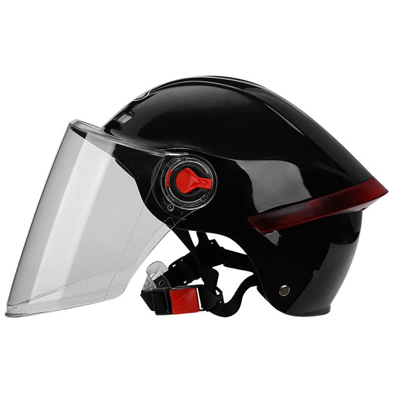[Custom] Summer Half Helmet for Motorcycle/Electric Bike Unisex Safety with Sun-Protective Clear Visor 3C/DOT Certified