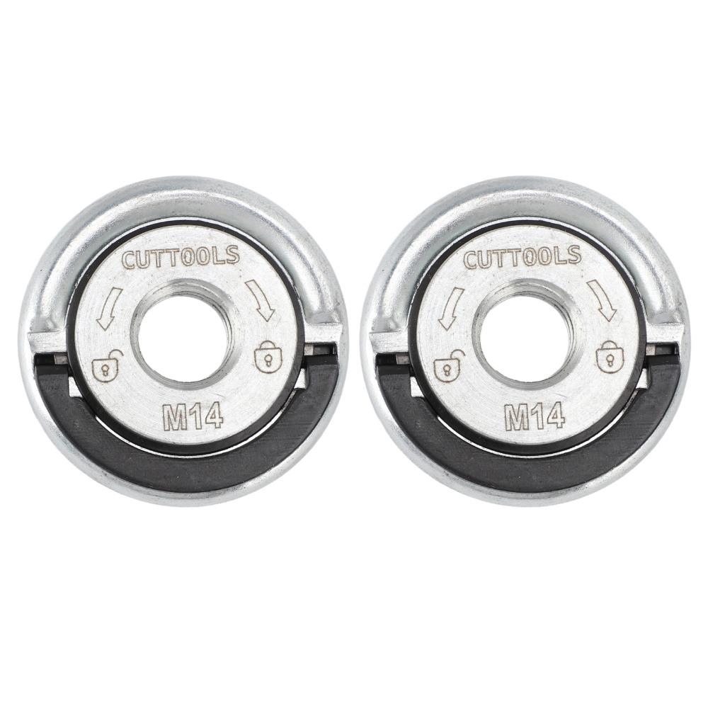 2pcs M14 Thread Quick Release Flange Nuts Self-Locking Grinder Locking Nuts  Replacement