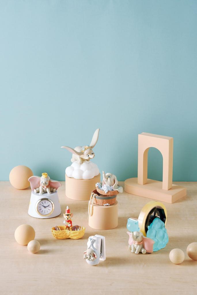 Seto Craft Disney Dumbo Table Clock Approximately Tall D24-0124, 12.4cm