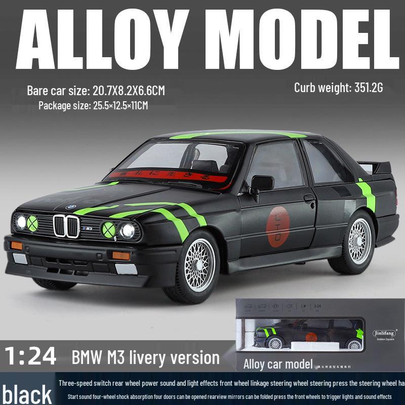 

Jinlifang Имитация BMW M3 E30 1988 Ливрея Сплав Инерционная Модель Игрушечной Машинки