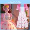 Toy Story Bo Peep Lyserød Kjole Til Halloween Cosplay Rollespil Kostume