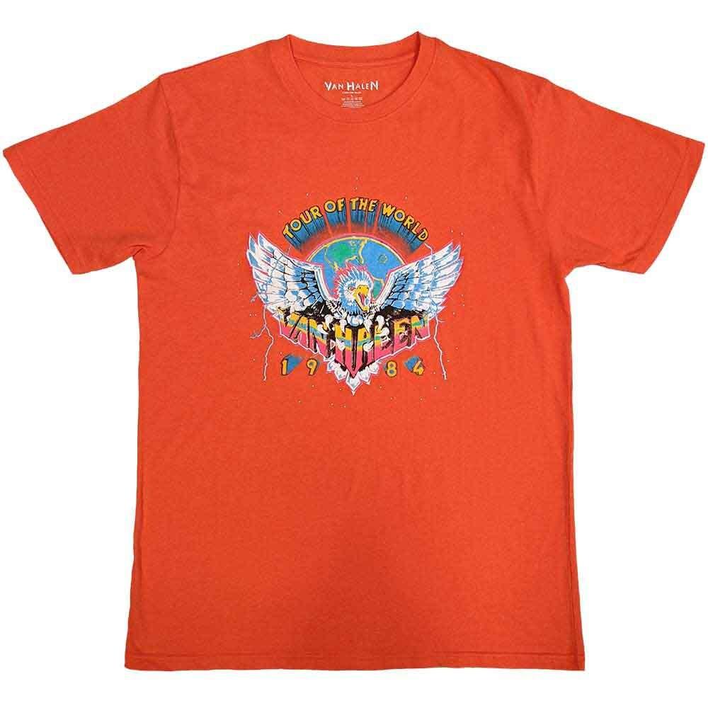 Van Halen Eagle  84 T-Shirt Orange New Unisex T-Shirt M