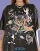 Gatti Spaziali Felini Fluttuanti Gatto Tigrato Zenzero Nero Maglietta Comfort Colors®, Gattini Cosmici Stelle Pianeti Amante degli Animali Vintage Bootleg Tee