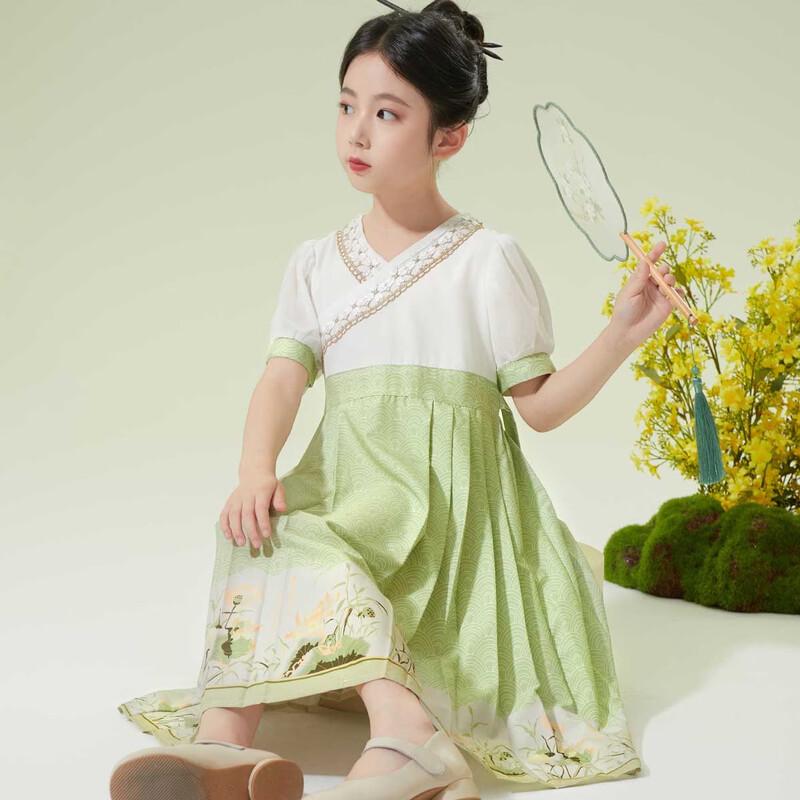 Little Patti Girls  Hanfu Short Sleeve Dress 120