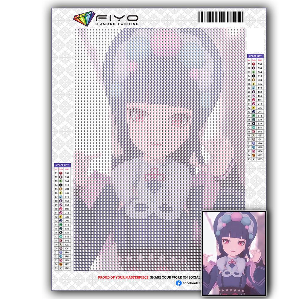 

5D Diy Алмазная картина Genshin YunJin Вышивка крестиком Полная алмазная вышивка Мозаика Full Square 20X30CM