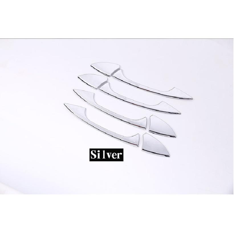 4 x Carbon Fiber ABS Chrome Obložení kliky dveří auta Mercedes Benz A GLK GL ML C Třída W204 X204 W176 S LOGO auta