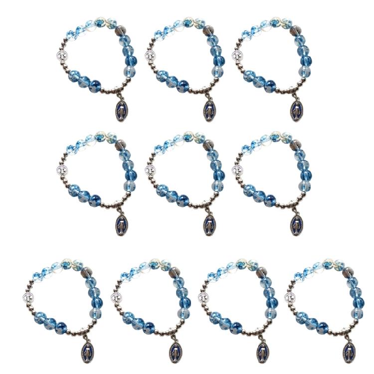Adjustable Crosses Charm Beads Bracelets Fashionable Religious Jewelry for Men and Women