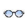 Y2K Retro Round Small Sunglasses Trendy Black Print Glasses Vintage Unisex Eyewear for Women Men Bold Fashion Accessories