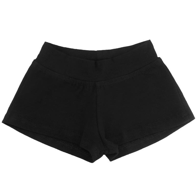 Girls' Ballet and Dance Flat-Legged Black Shorts