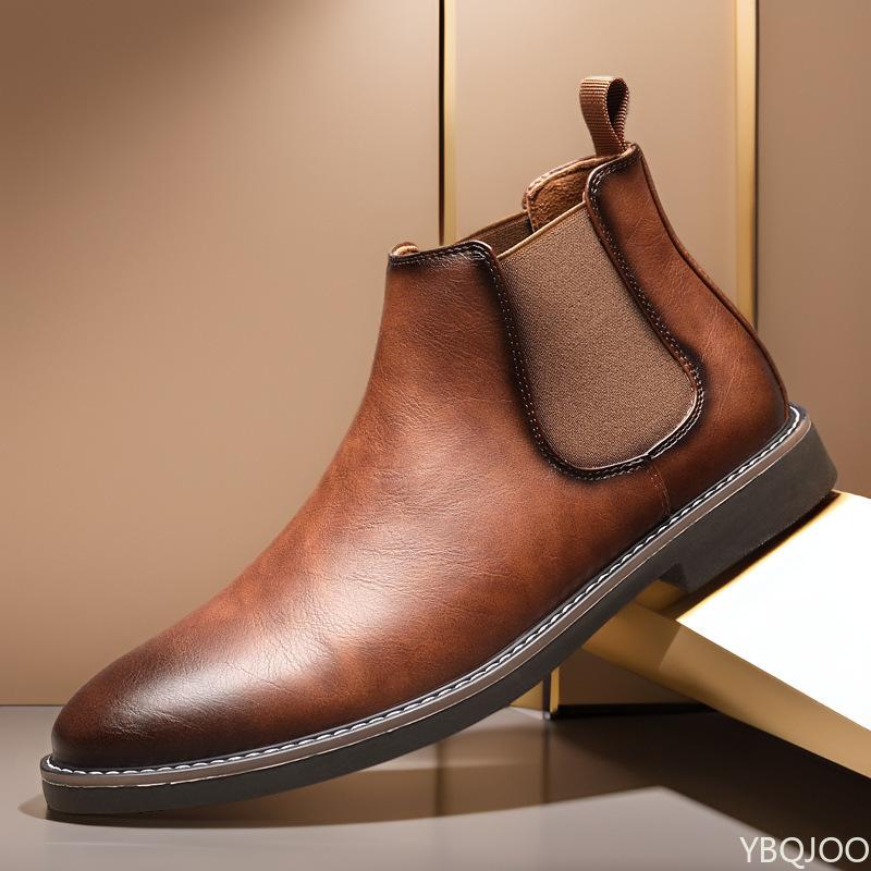 2025 New Style Spring and Autumn Men Comfortable Fashion Versatile Boots Retro Minimalist Men Shoes Anti-slip Large Size Shoes