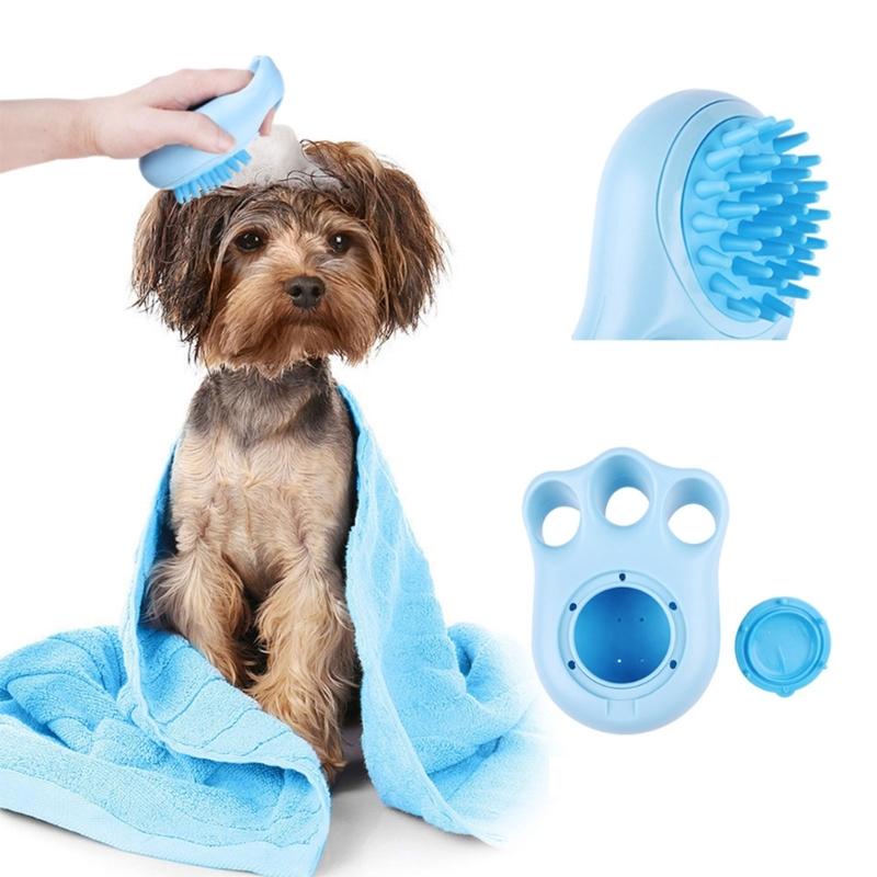Kitten/Dog Pet Bath Brush Grooming Shower Brush Pet Cleaning Supplies Multicolored Cleaning Brush Hair Removal